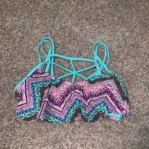Tribal caged bikini top